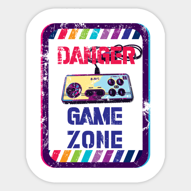 danger zone game Sticker by ANIMEPEDIA